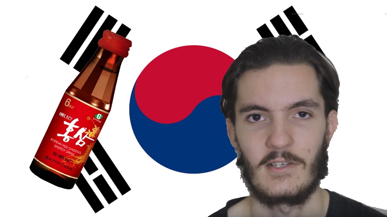 Trying Korean Ginseng Drink 