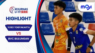 Yuso Yogyakarta Vs Bvc Bulungan 3-0 Highlight Kejurnas U-17 2023 Putra Moji