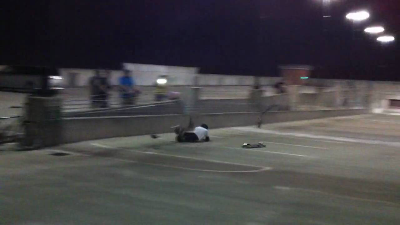 Epic longboard bungee gone wrong