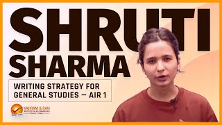 Answer writing Strategy Session by UPSC AIR 01 Shruti Sharma at Vajiram and Ravi, New Delhi