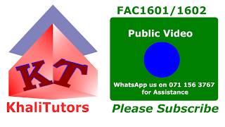 FAC1601/FAC1602|Financial Accounting| Part 2 of 6| Partnerships| | Lesson 1|