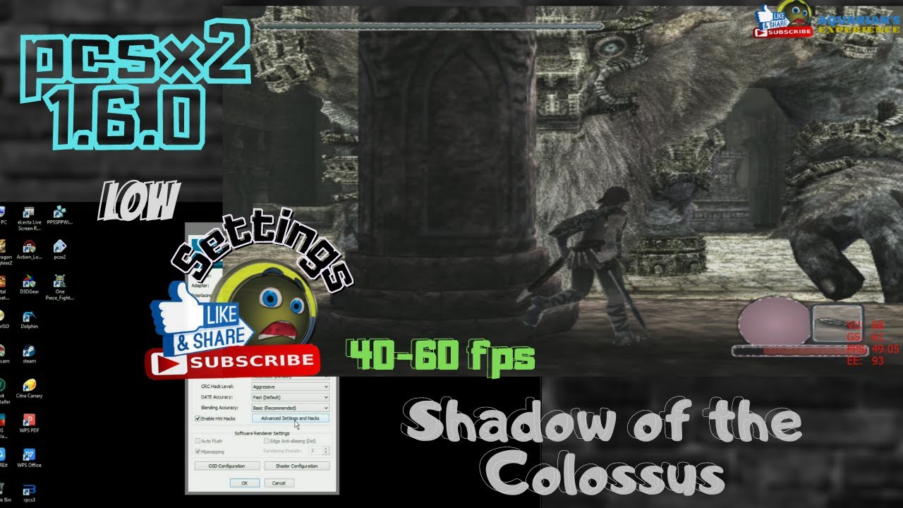 MELHOROU MUITO! SHADOW OF THE COLOSSUS HD REMASTER no PCSX2 e AetherSX2! 