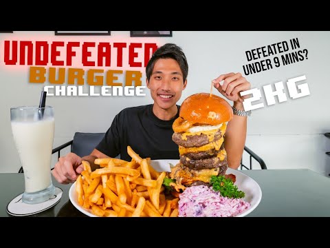 Undefeated 2Kg Burger Challenge! Finish In 15 Minutes And Eat For Free! | Food Challenge Singapore!
