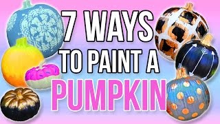 7 WAYS TO PAINT A PUMPKIN Painted Christmas Pumpkins