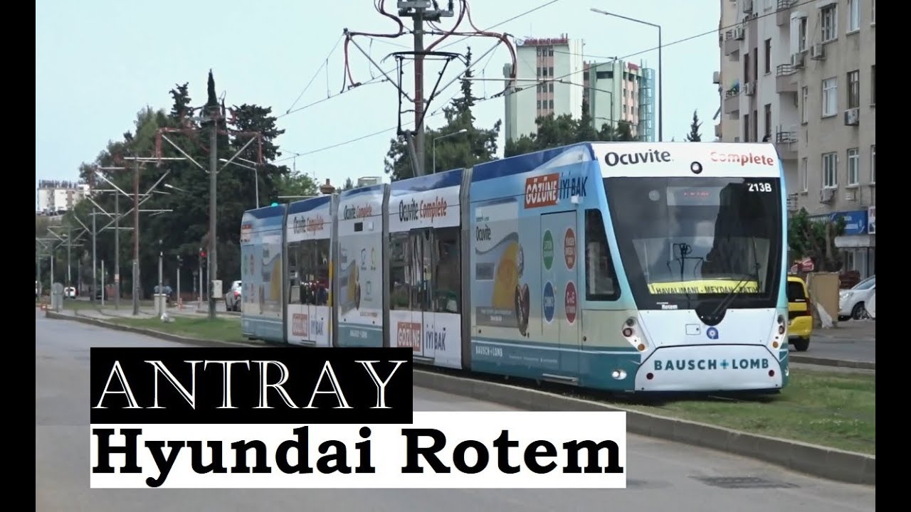 Tram Hyundai Rotem AnTray, Antalya Turkey Современный общественный ...