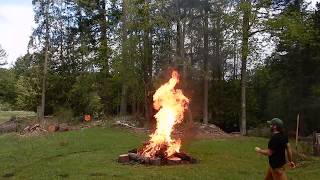 Starting A Burn Pile (with gas)