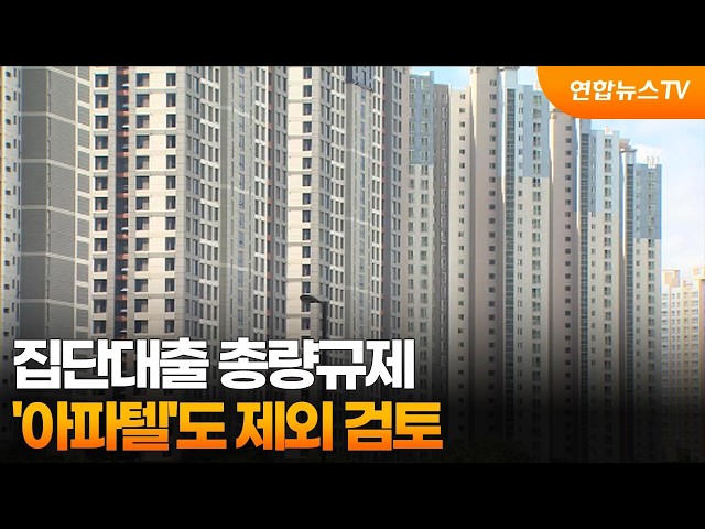 '아파텔'도 집단대출 총량규제 제외 검토 / 연합뉴스TV (YonhapnewsTV)