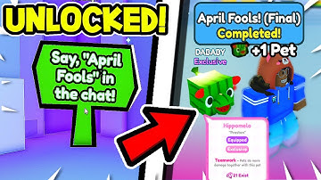 😲 How To *COMPLETE* ALL  April Fools QUESTS to FREE HIPPOMELON EXCLUSIVE In Pet Simulator X!
