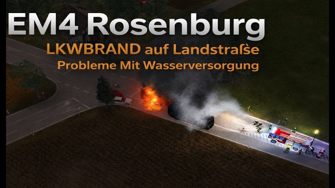EM4 Rosenburg LKWBRAND auf Landstraße Problem Mit Wasser #emergency #emergency4 #modifikation