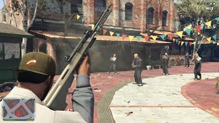 GTA 5 - Mexican Market Gang Shootout   Ten Star Escape