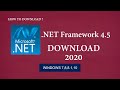 How to download net framework 45 lateast version for windows 10 2020  simple method  pc