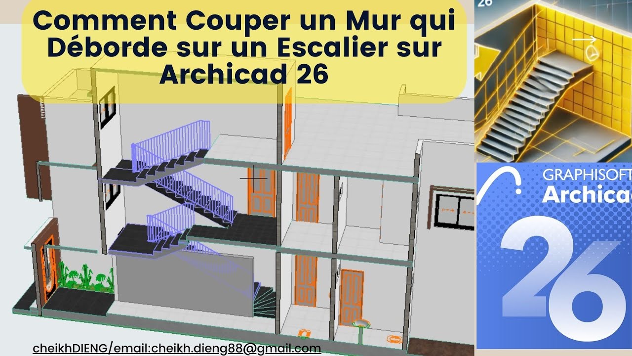 Comment Couper un Mur qui Déborde sur un Escalier sur Archicad 26 YouTube — free download