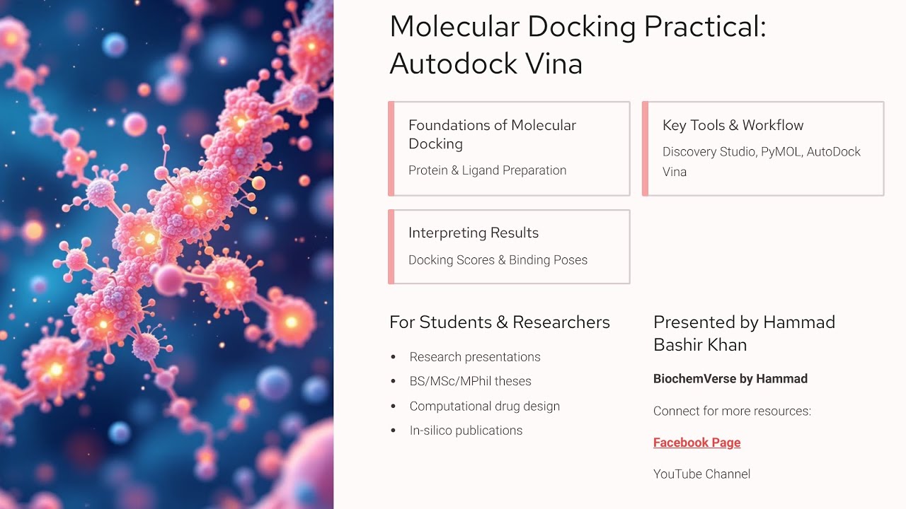 Molecular Docking Practical, using Autodock Vina | Drug Discovery and ...