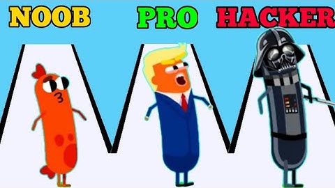 NOOB vs PRO vs HACKER in Run Sausage Run