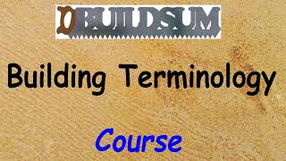 Building Terminology - Course