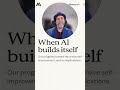 What happens when AI starts building the next AI (and should we be scared)? #AI #Anthropic #RSI