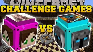 Minecraft: POPULARMMOS VS GAMINGWITHJEN CHALLENGE GAMES - Lucky Block Mod - Modded Mini-Game