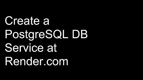 Create Render DB Service