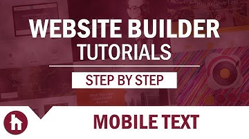 Editing your Text for Mobile View with Website Builder