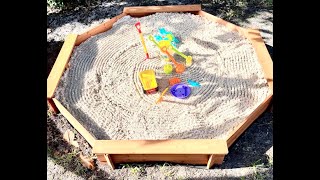 BEST SANDBOX EVER?! #creative cedar designs sandbox #Unboxing and full Assembly Sandbox