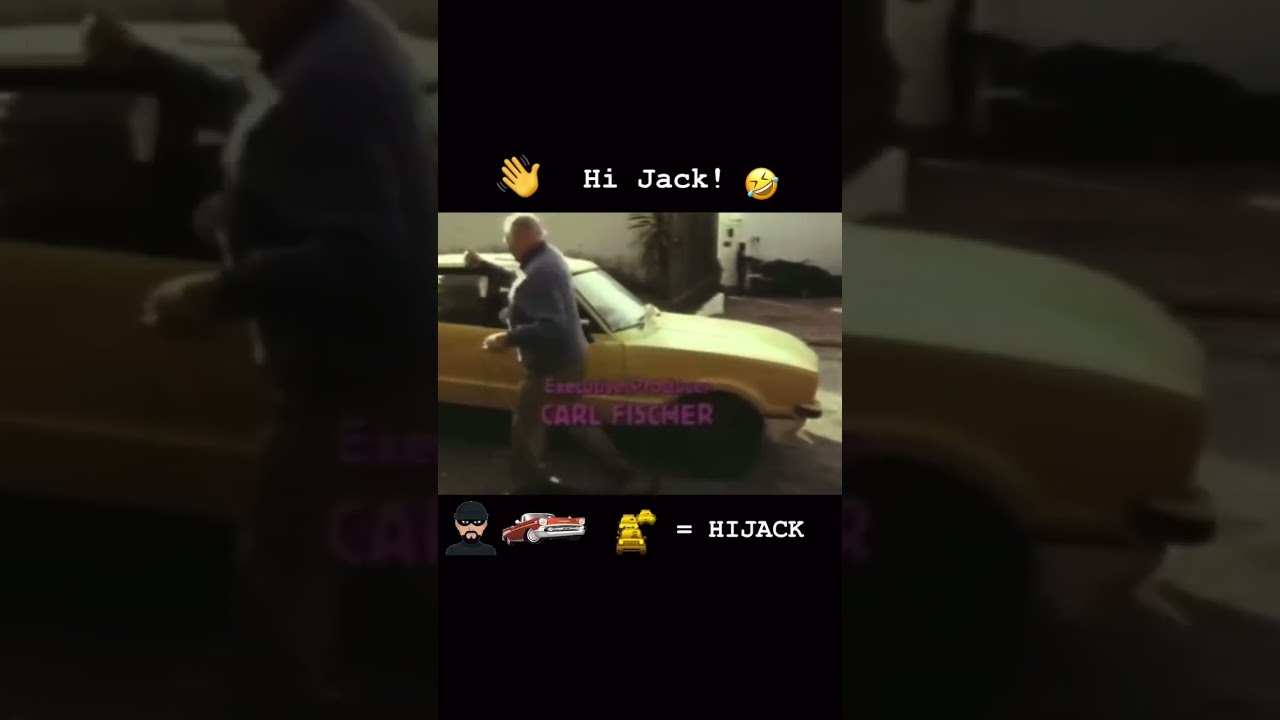 Funny English meme: “Hi, Jack!” and “Hijack”  