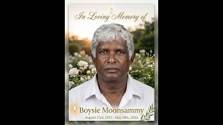 In Loving Memory of Boysie Moonsammy August 23 1935 - May 18,2026