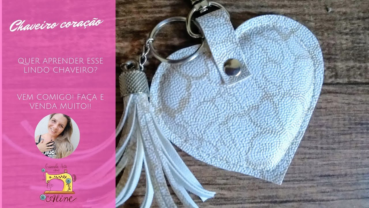 Chaveiro de coração, faça e venda!