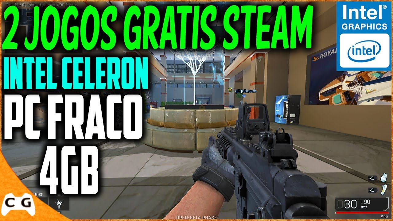 2 JOGOS DE FPS ONLINE DA STEAM QUE RODA EM PC FRACO COM INTEL HD