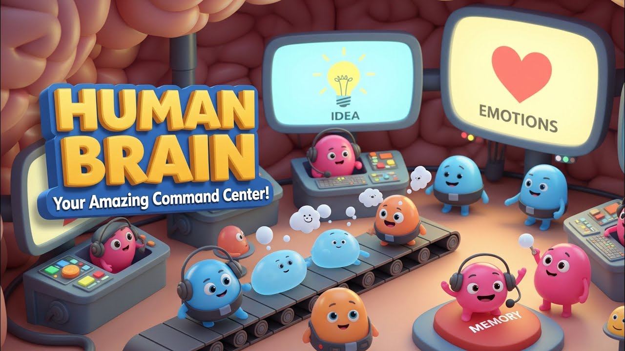How Does Your Brain Work? 🧠 A Fun Biology Lesson on Neurons, Lobes ...