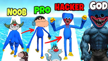 Noob vs PRO vs Hacker vs GOD In Poppy Run Game || Oggy jack Game Video Funny Gameplay Video