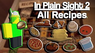 HOW TO MAKE ALL MEALS & INGREDIENTS LOCATIONS | In Plain Sight 2