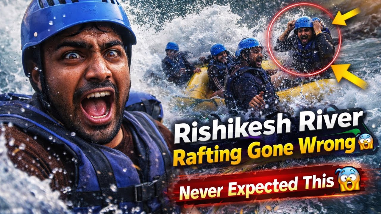 River rafting accident in Rishikesh | Rafting Boat Flipped😱| 