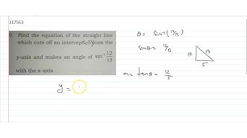 Find the equation of the straight line which cuts off an intercept-`5` from the `y`-axis and m