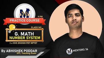 Mathematics - Practice Course - MCQ Practice | For KVS DSSSB CTET MPTET by Mentors 36 | Class 143