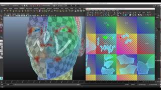 Multi Tile UV Mapping using maya Unfoald 3d