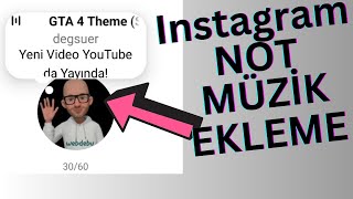 Instagram Not Ve Müzik Ekleme Nasıl Yapılır? Resimi