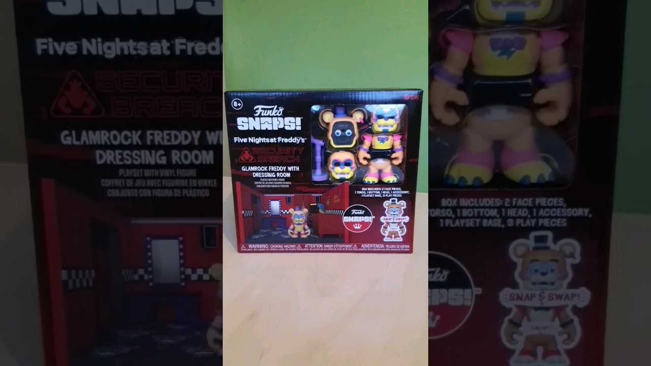 Five Nights at Freddy's: Security Breach Glamrock Freddy with Dressing Room  Snap Playset