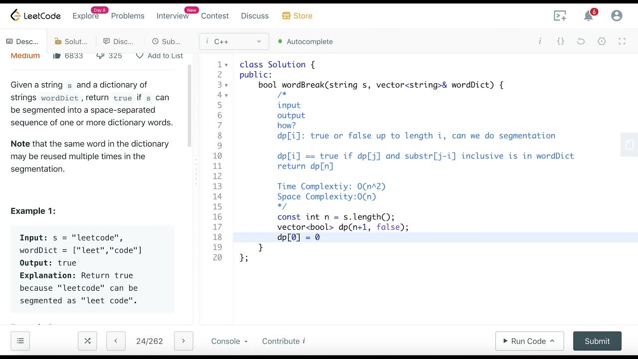 Leetcode 139. Word Break | Logic Coding | Dynamic Programming - YouTube