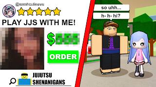 I Hired AN E-GIRL To Play With Me In Roblox Jujutsu Shenanigans.