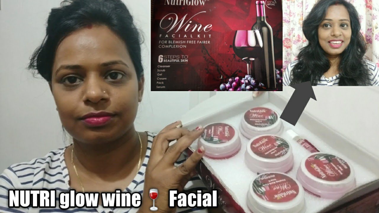 NUTRI GLOW WINE FACIAL KIT FOR BLEMISH FREE FAIRER COMPLEXION 