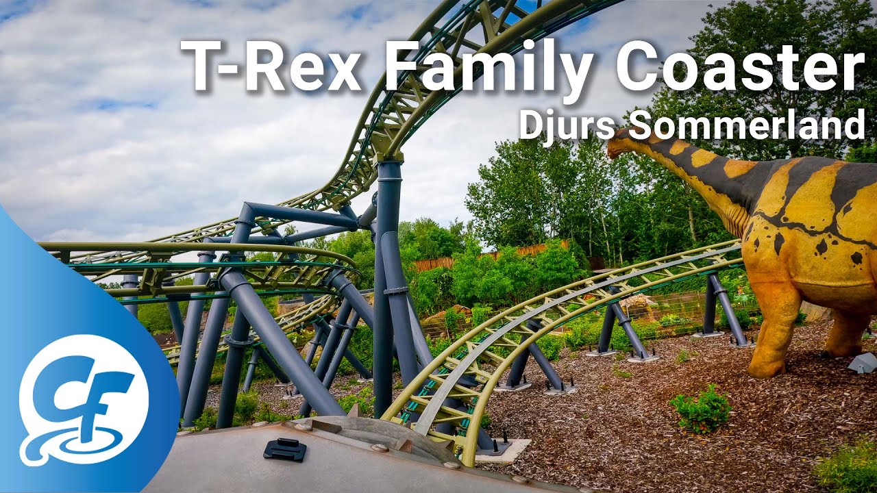 T-Rex Family Coaster front seat on-ride 5K POV @60fps Djurs Sommerland