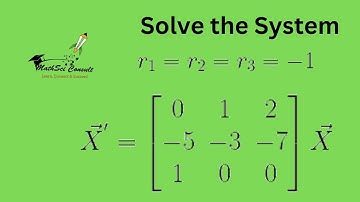 "How to solve  Repeated Eigenvalues of Systems of Differential Equations : Case Three"
