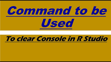 Clear console in R Studio