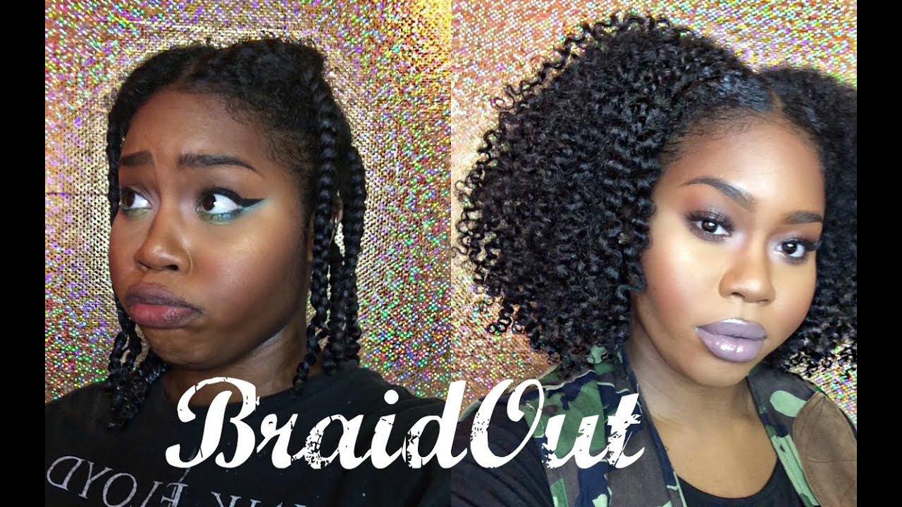 Natural Hair Braid Out On Stretched Hair Video Black Hair