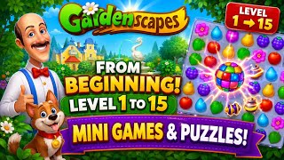 Gardenscapes Gameplay | From Beginning | Level 1 to 15 | Mini games and puzzle #gaming #gardenscapes screenshot 5