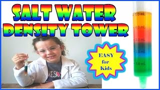 Salt Water Density Tower Science Experiment Rainbow Water Projects For Kids | The Science Kid