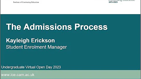 Undergraduate Virtual Open Day 2023- The Admissions Process - DayDayNews