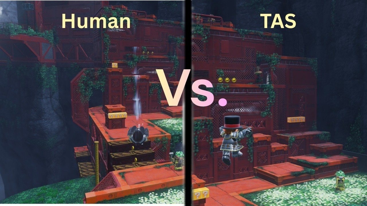 Koopa Freerunning WRs vs TAS (Super Mario Odyssey)