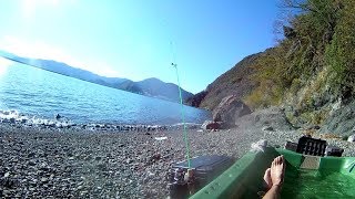 自作露天風呂に入りながら無人島で釣りしたよ！