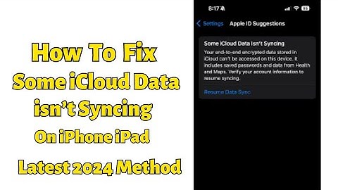 How To Fix Some iCloud isn